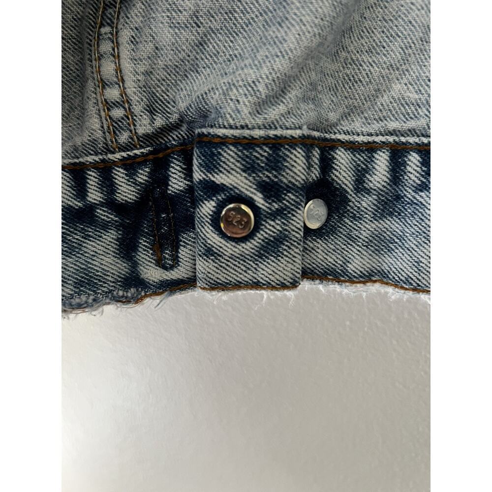 Vintage Levis Jacket Mens large Acid Wash Denim Trucker Made USA 70507 0219 80s - Picture 3 of 12